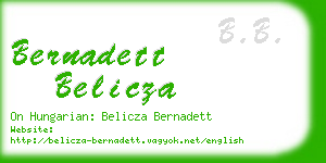 bernadett belicza business card